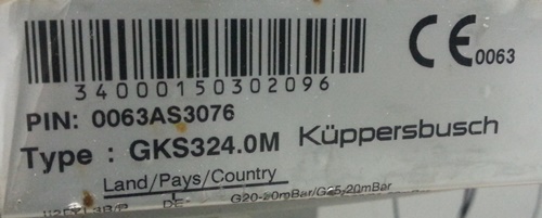 Cristal Kuppersbusch GKS324.0M matrícula